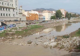 Tramo del Guadalmedina en el que se ha planteado una operación de embovedado.