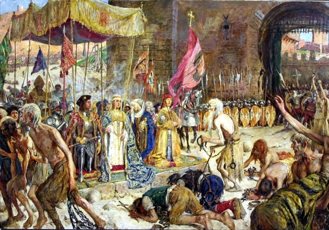 'Liberación de los cautivos de Málaga por los Reyes Católicos', de Moreno Carbonero