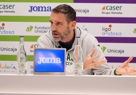 Ibon Navarro, durante la rueda de prensa que ofreció este viernes.