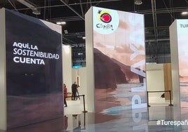 Vista de parte del expositor de Turespaña en Fitur.