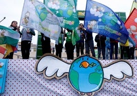 Celebración del Día de la Paz en un colegio de Málaga.