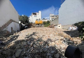 Estado de la parcela, una vez culminado el derribo.