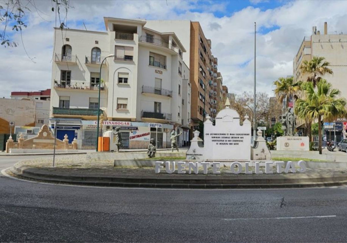 Propuesta planteada por los vecinos, con la fuente original en el centro de la rotonda.