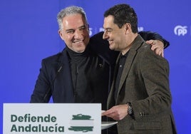 Elías Bendodo y Juanma Moreno, en la Ejecutiva del PP-A