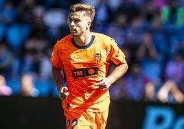 Alberto Marí, en un partido con el Valencia.