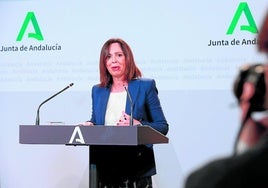 La consejera de Fomento, Rocío Díaz, ayer tras el Consejo de Gobierno.