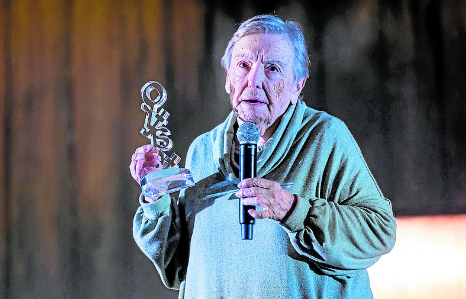 María Galiana, ayer con el Premio Málaga de Teatro.