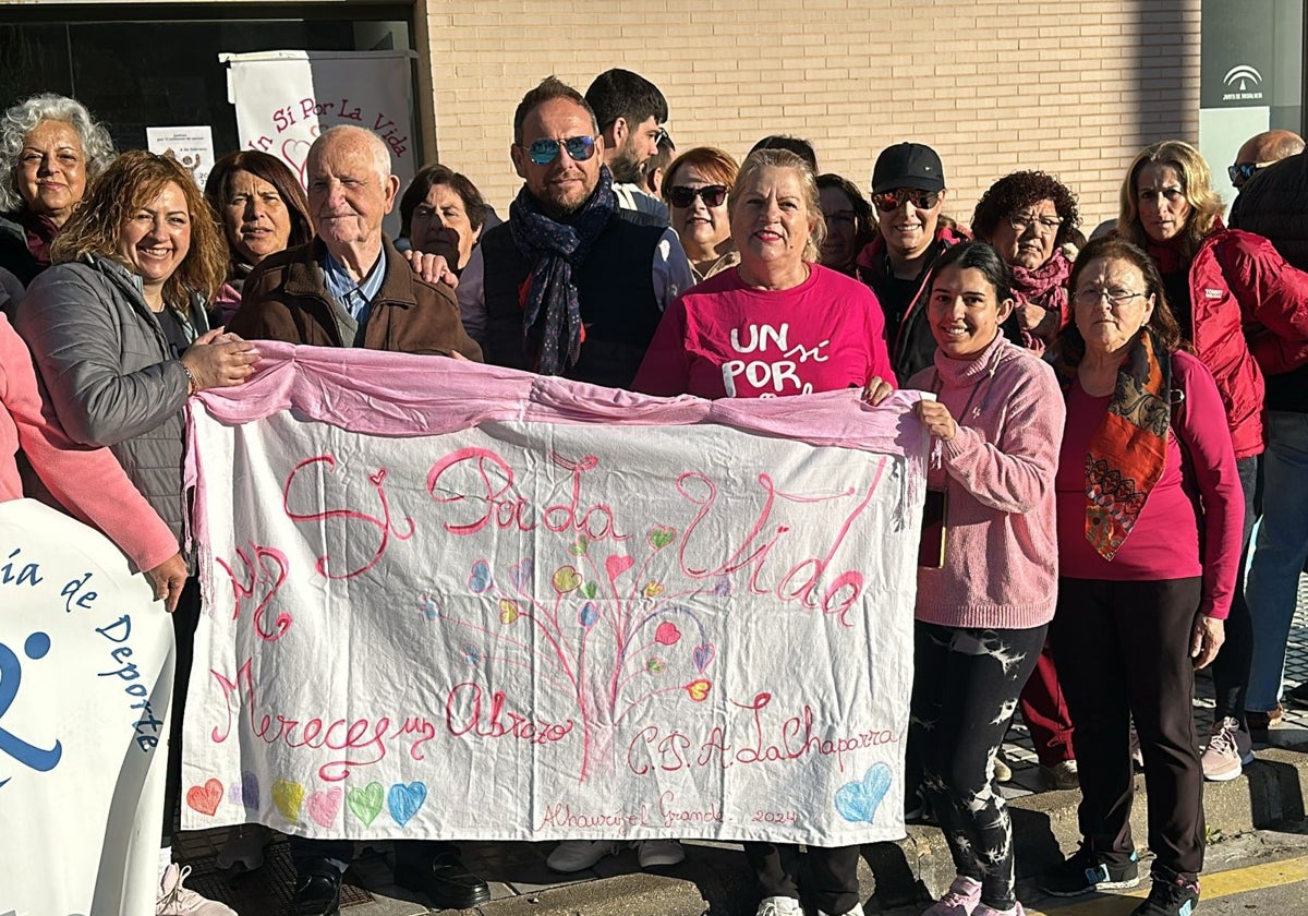 Varias personas en la marcha organizada por la Asociación 'Un Sí Por La Vida'.