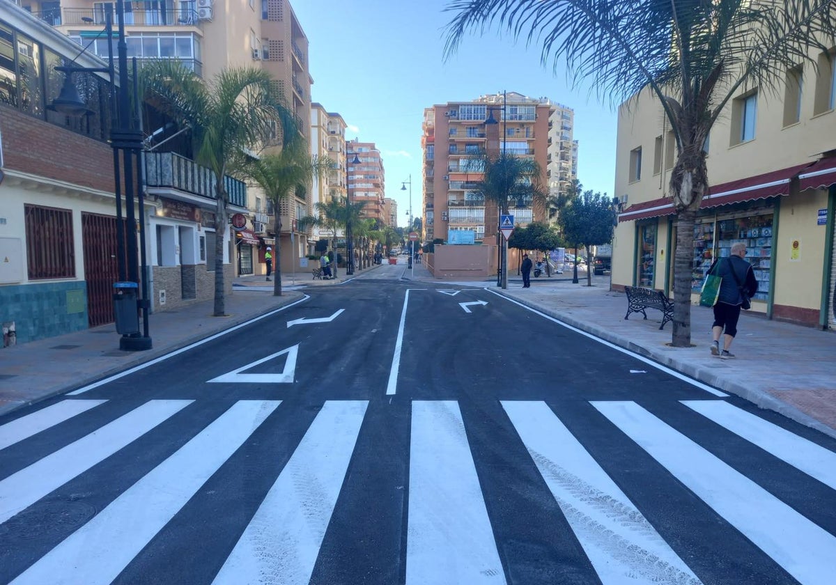 Estado actual, tras las obras, de la avenida Acapulco.