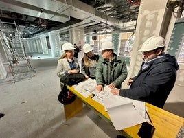 Obras de construcción de la nueva biblioteca de Los Boliches.