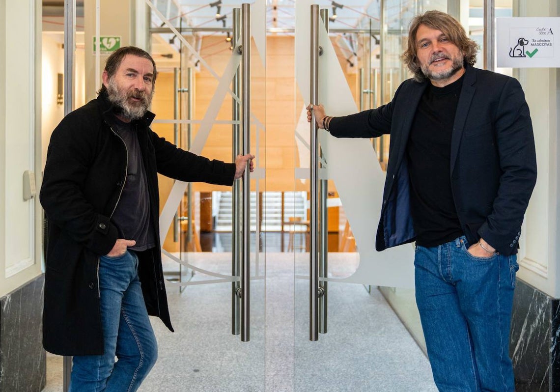 Antonio de la Torre y Salva Reina, en la sede de la Academia de Cine, durante el encuentro con SUR.