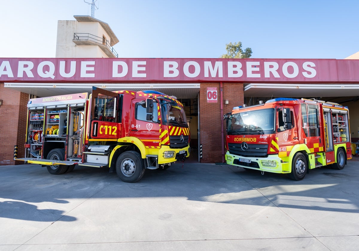 Los nuevos camiones de bomberos de Torremolinos.