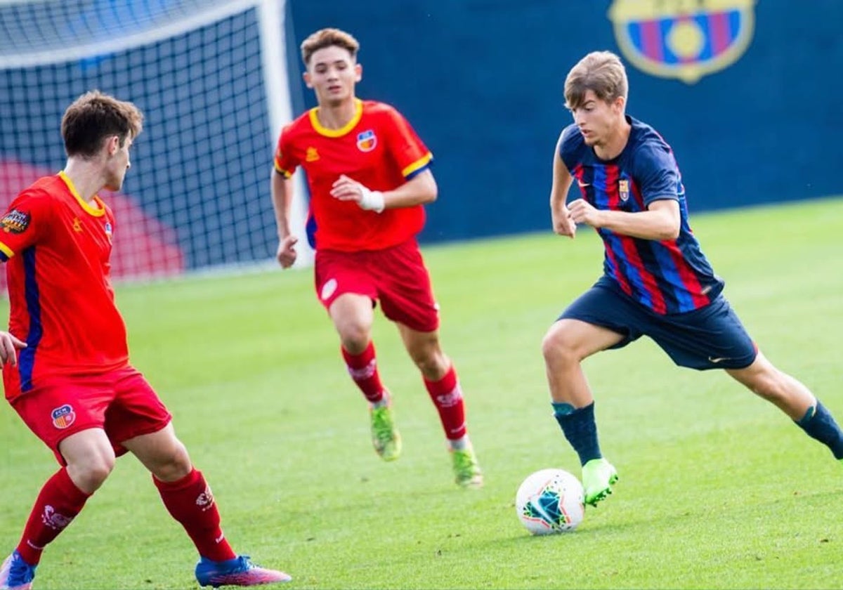 Antonio Martín, con el juvenil del Barcelona hace dos temporadas.