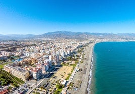 Vista aérea del casco urbano de Torre del Mar.