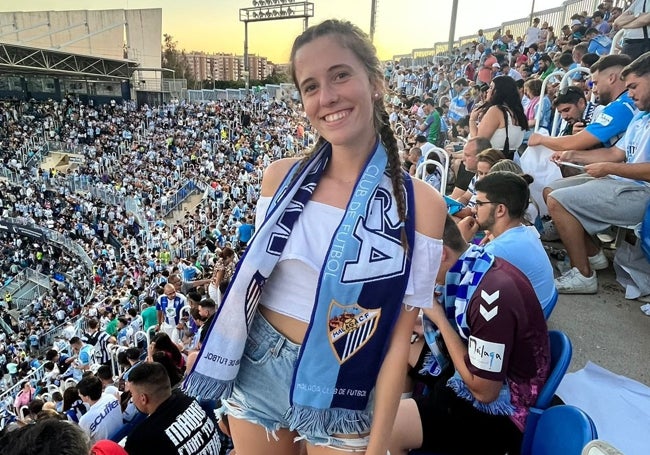 Lucía Fernández, en uno de los partidos del Málaga FC.