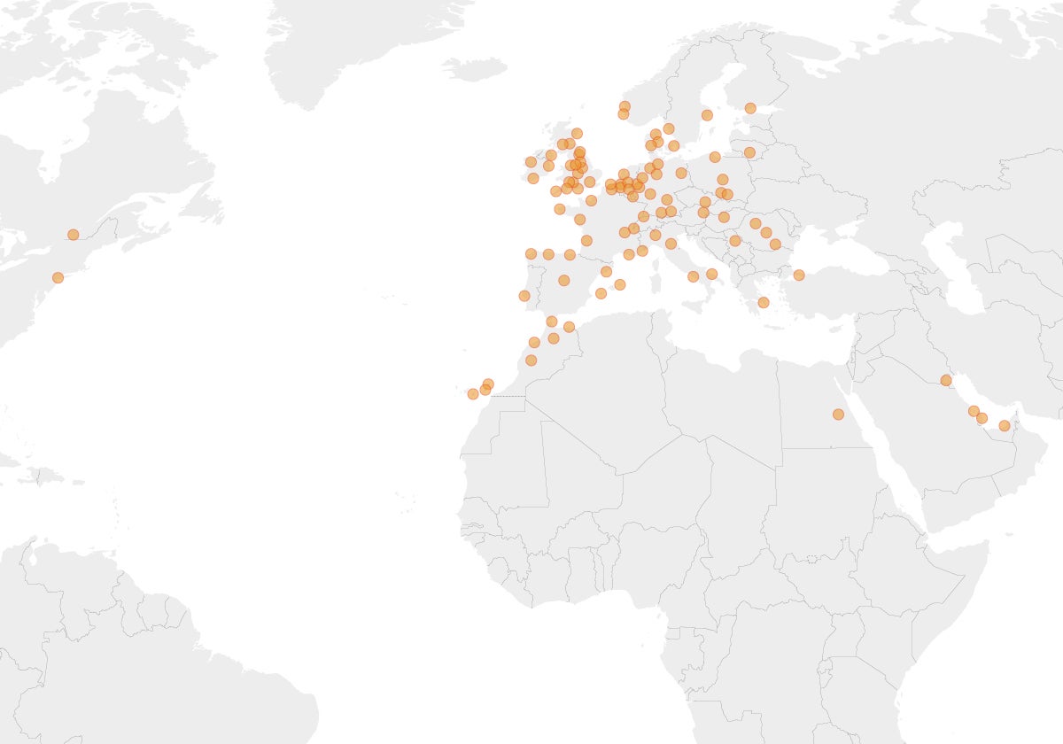 Estos son los 156 destinos a los que se podrá volar desde Málaga este verano