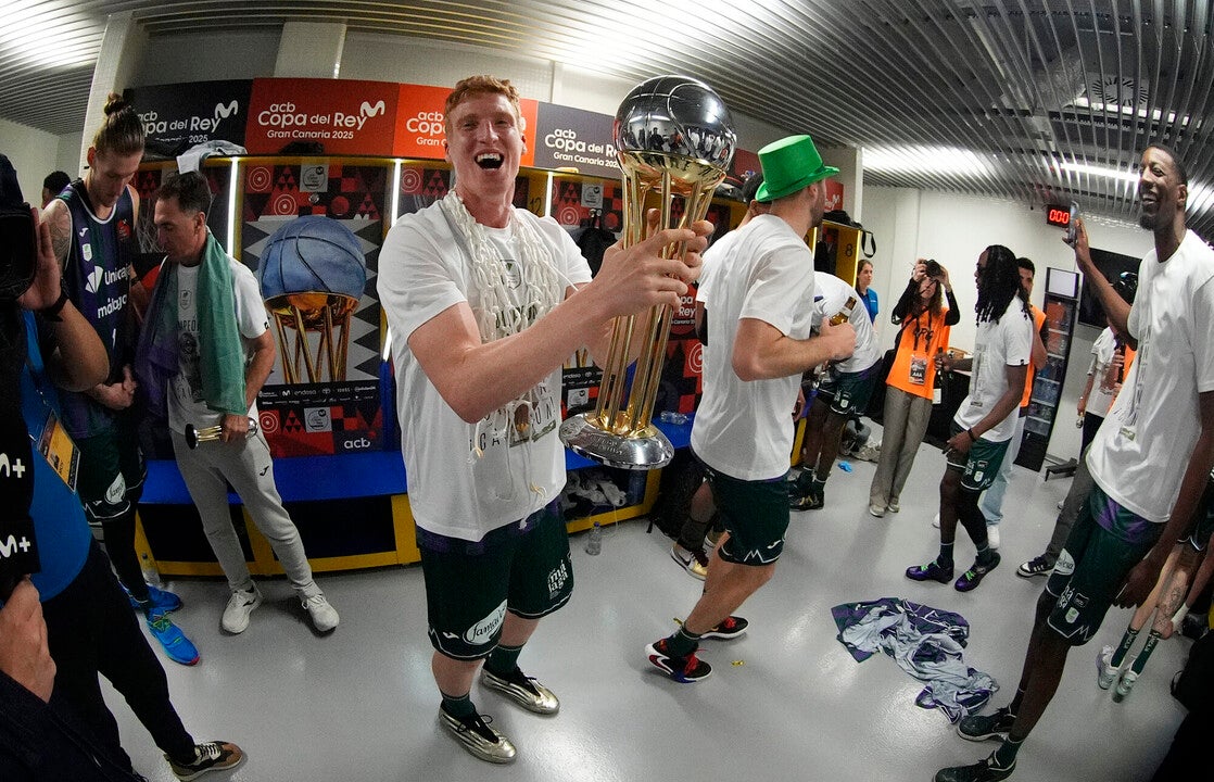 La celebración del título del Unicaja en la intimidad