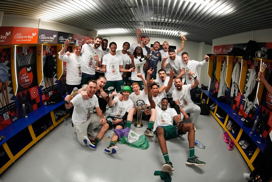 La celebración del título del Unicaja en la intimidad