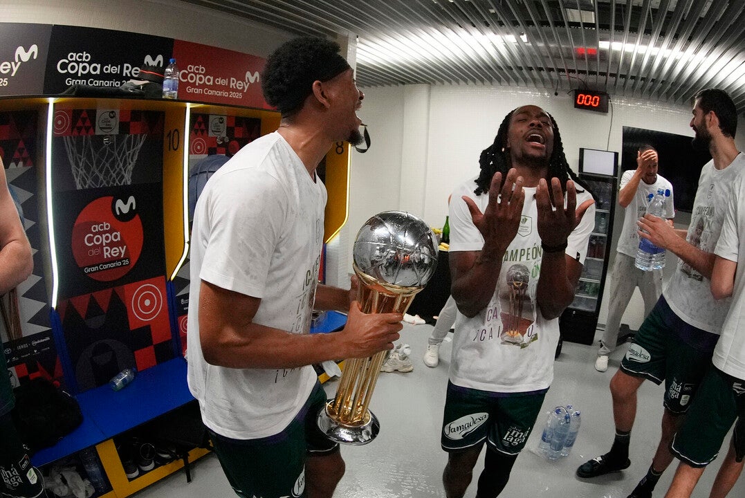 La celebración del título del Unicaja en la intimidad