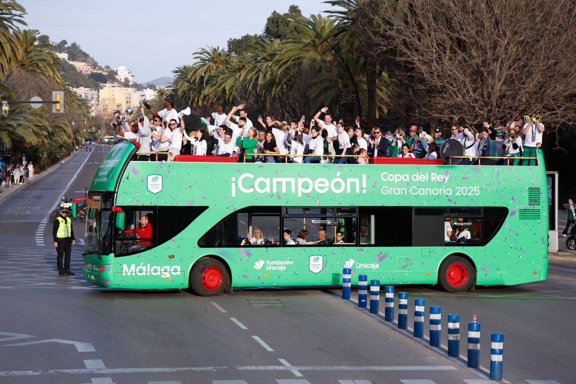 El Unicaja celebra en Málaga su tercera Copa del Rey