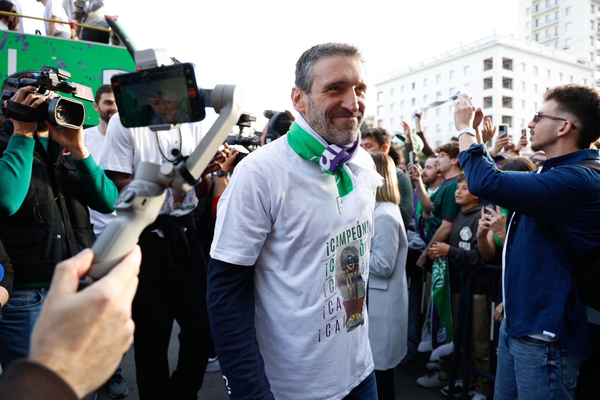 El Unicaja celebra en Málaga su tercera Copa del Rey