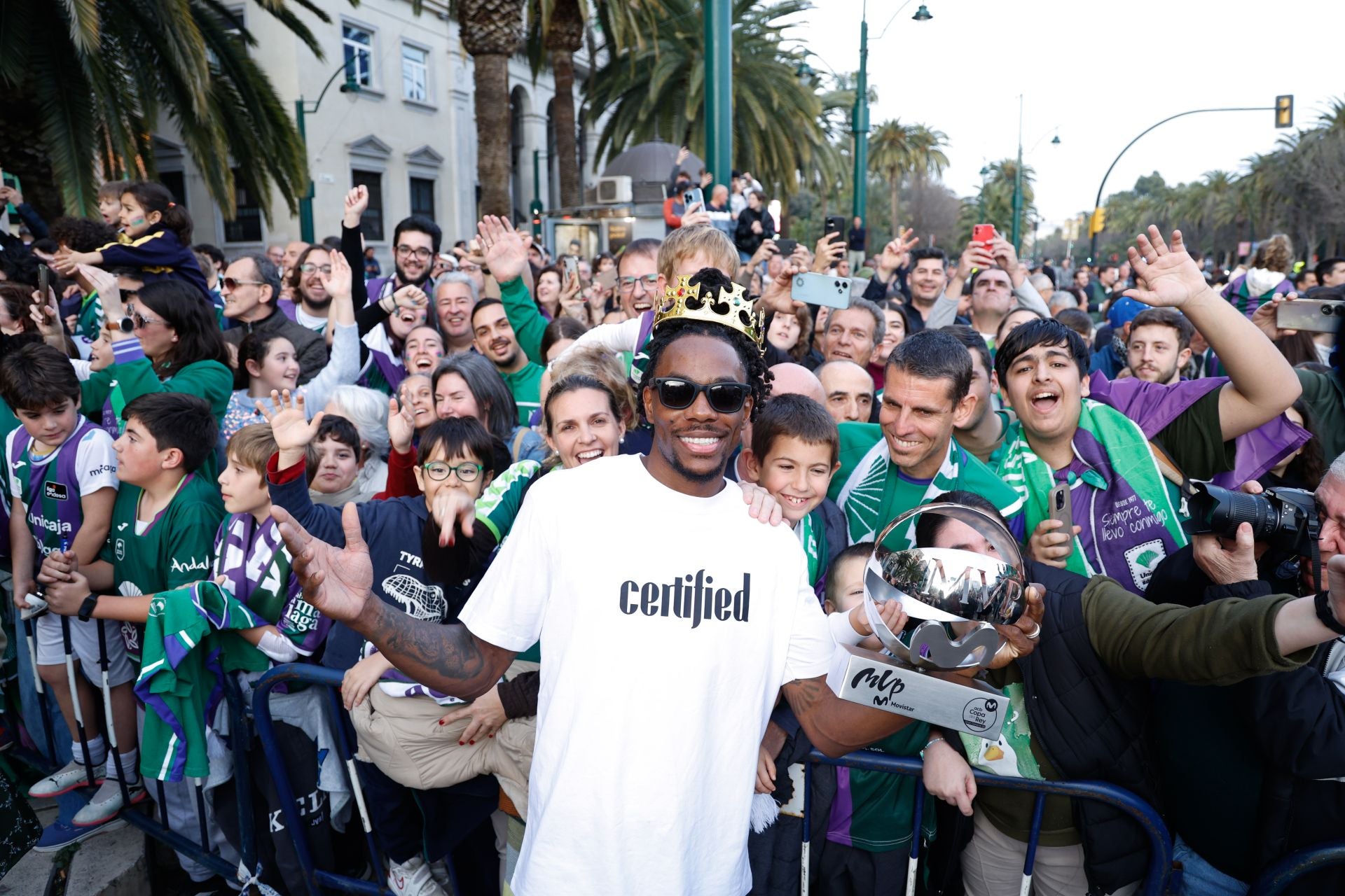 El Unicaja celebra en Málaga su tercera Copa del Rey