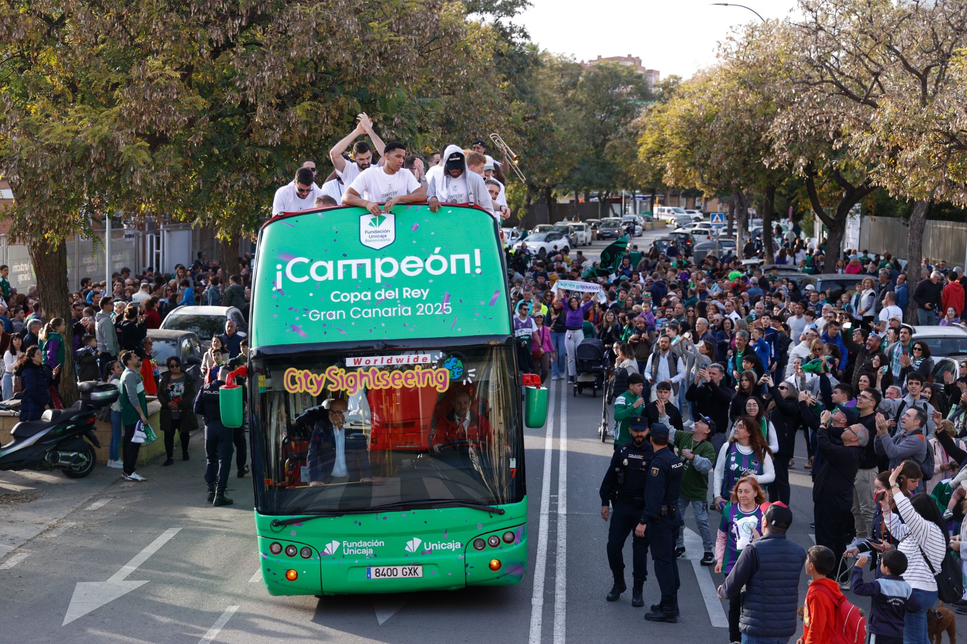 El Unicaja celebra en Málaga su tercera Copa del Rey