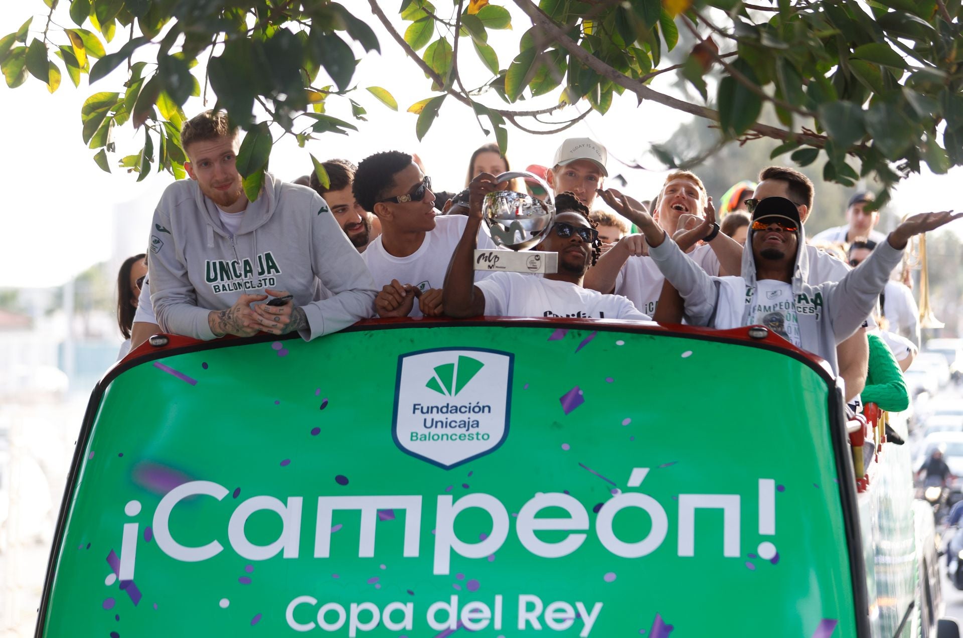 El Unicaja celebra en Málaga su tercera Copa del Rey