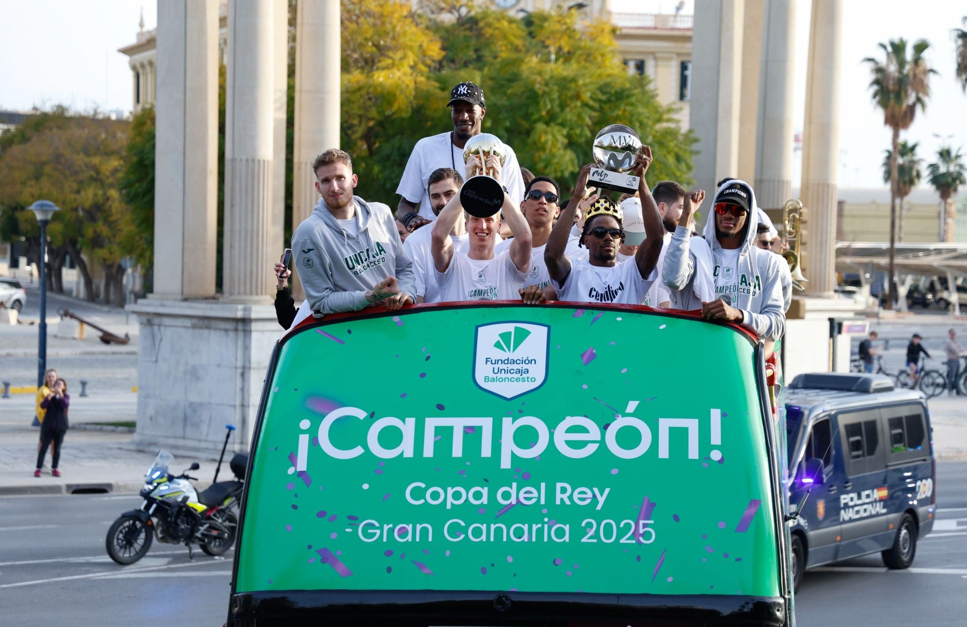 El Unicaja celebra en Málaga su tercera Copa del Rey