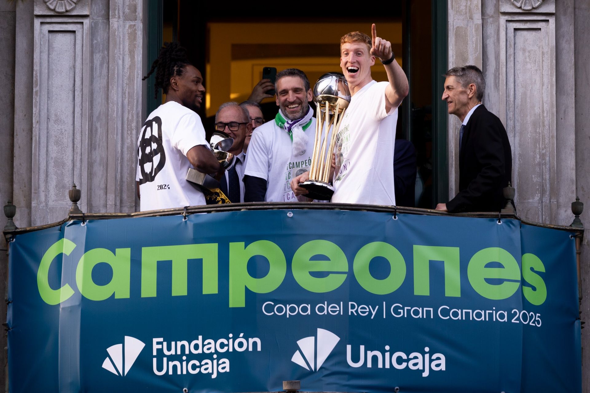 El Unicaja celebra en Málaga su tercera Copa del Rey