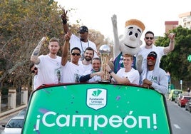 El Unicaja celebra en Málaga su tercera Copa del Rey