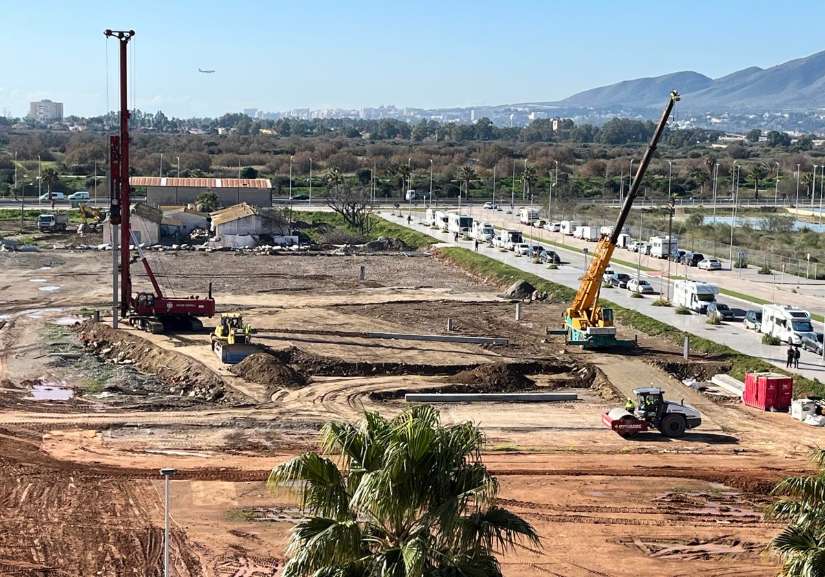 Obras de la Universidad Alfonso X El Sabio en la zona de La Térmica.