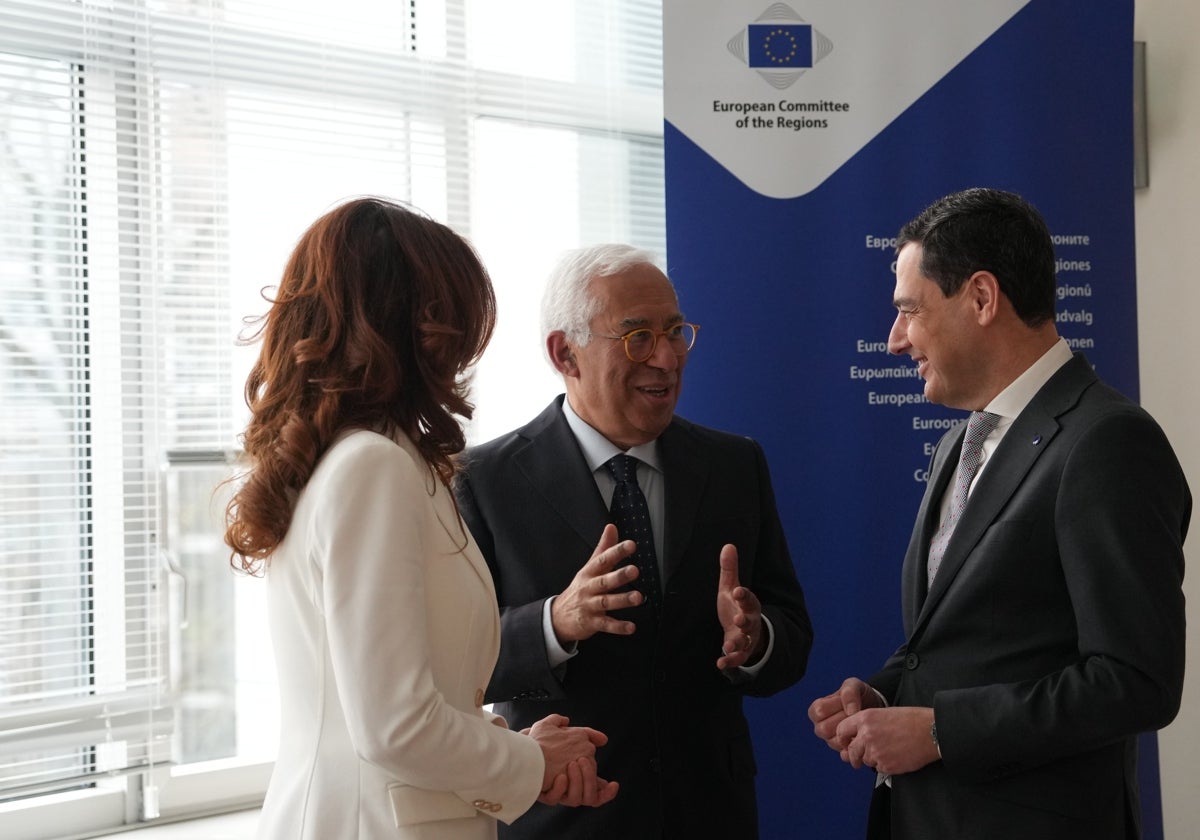 Juanma Moreno, en su encuentro con Antonio Costa.