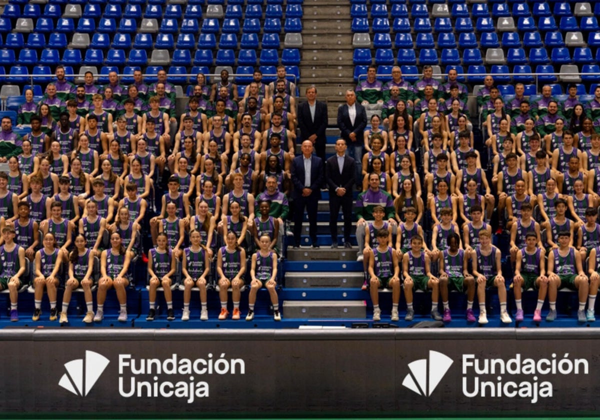 Imagen de los equipos de cantera del Unicaja.