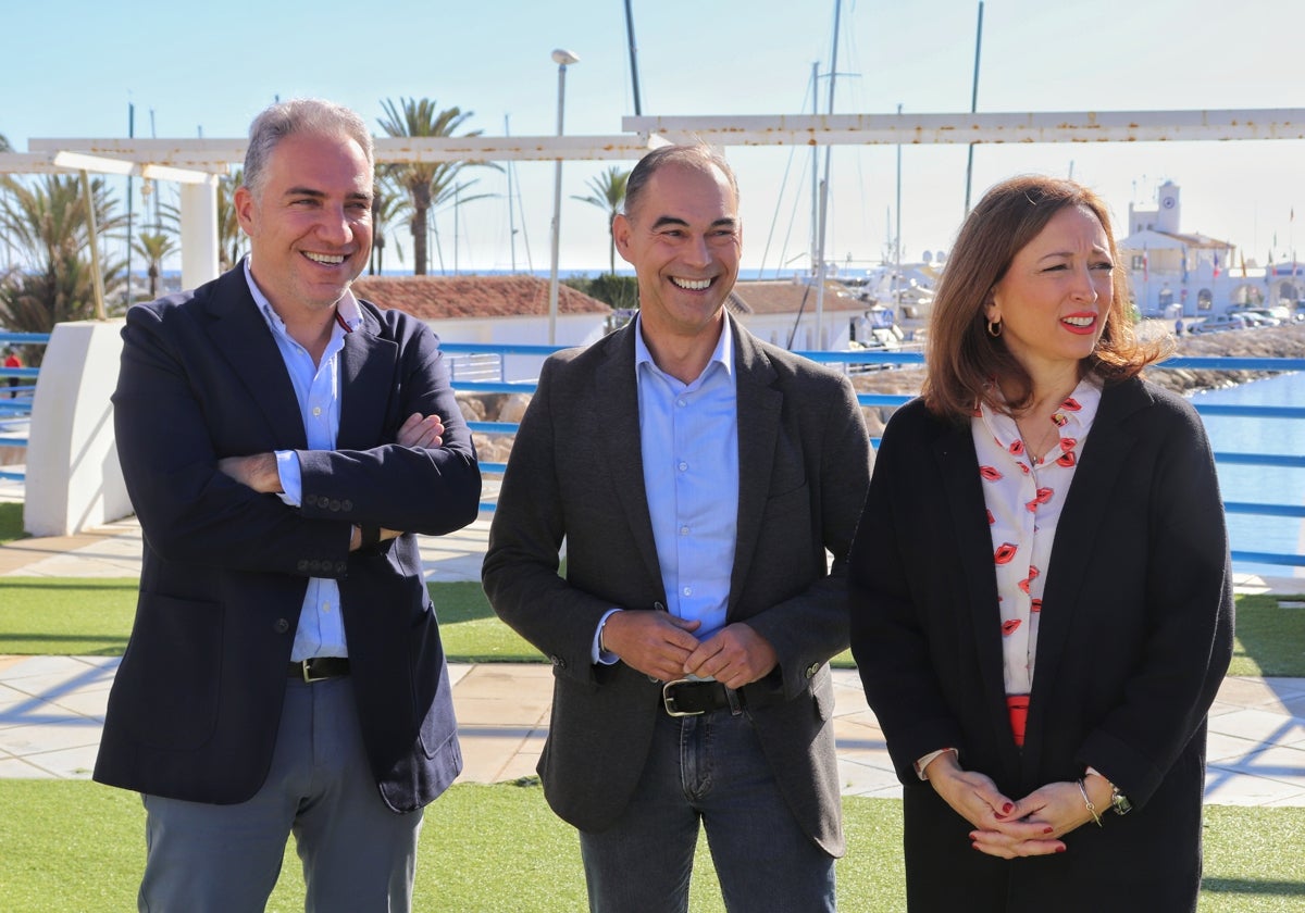 Bendodo, Lara y Navarro, este domingo en Benalmádena.