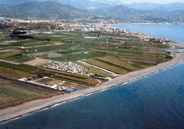 Imagen aérea del delta del río veleño.