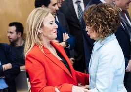 Carolina España y María Jesús Montero, en el último CPFF, celebrado en 2023