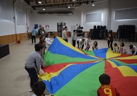 Una de las actividades desarrolladas durante el campamento.