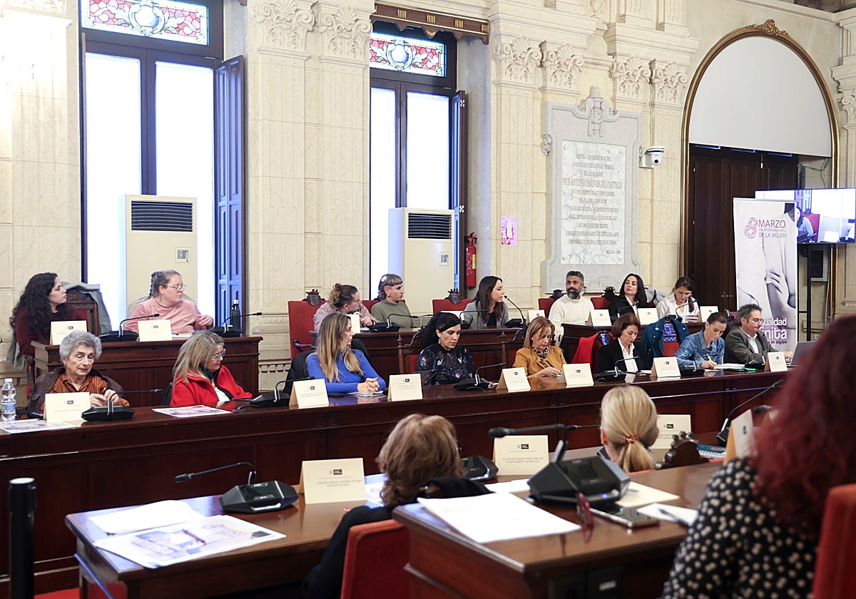 El consejo sectorial de la Mujer, con motivo del 8M, se celebró este miércoles en el salón de plenos del Ayuntamiento.