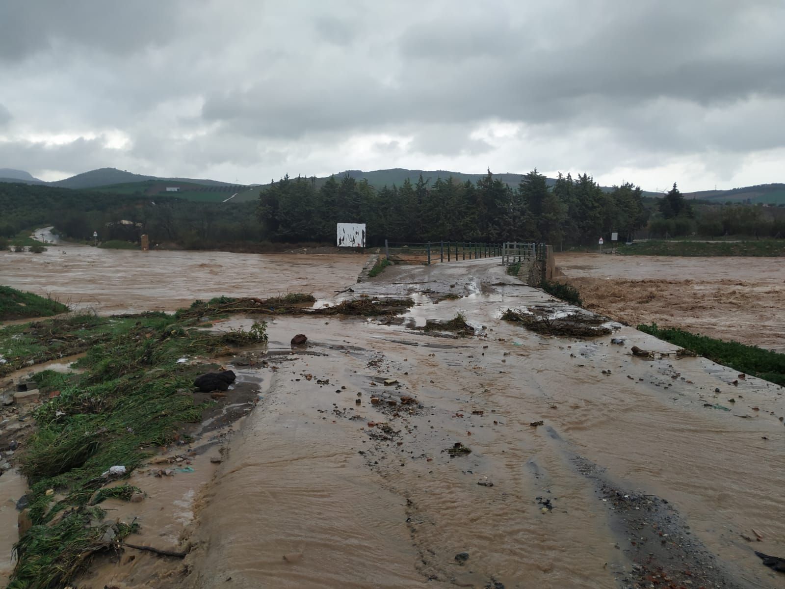 Así están afectando las fuertes lluvias al interior de la provincia de Málaga