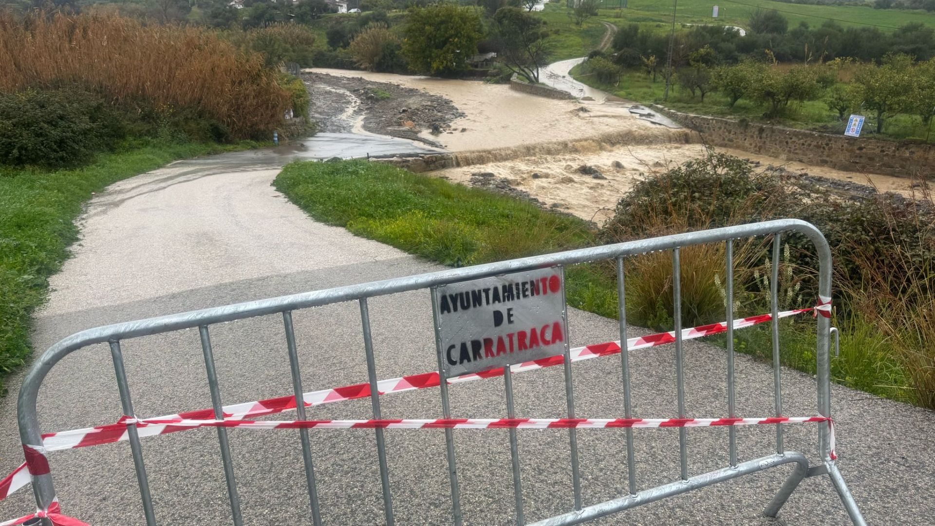 Desbordamiento del Arroyo de las Cañas