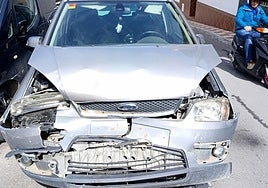 Uno de los coches implicados.