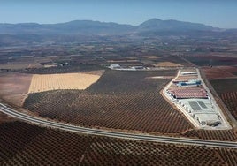 Vista aérea de los terrenos del Centro Logístico de Antequera.