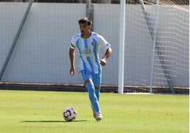 Pablo Arriaza, durante un partido del Malagueño esta temporada.