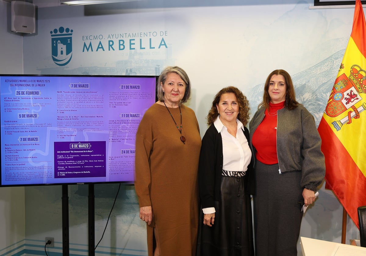 La edil, Isabel Cintado, ha presentado la programación del 8 de marzo en Marbella.