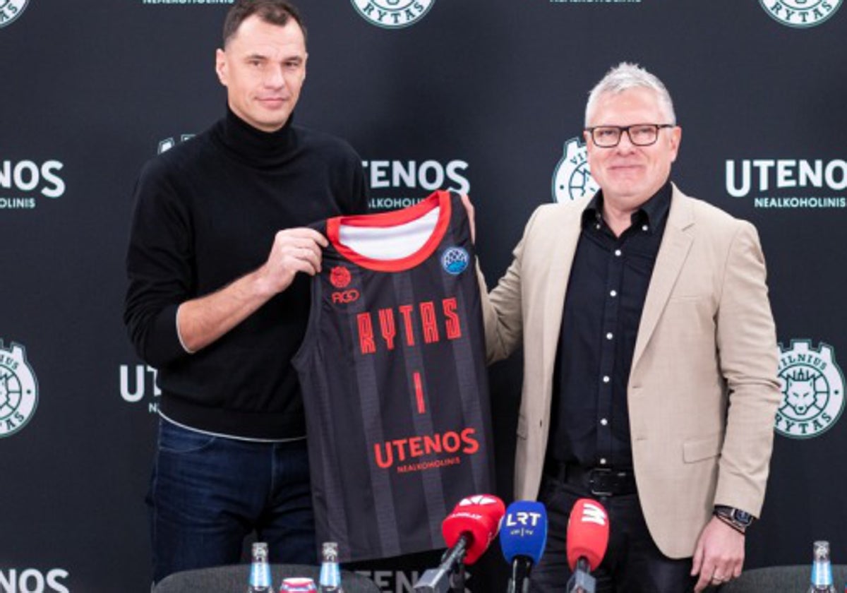 Darius Gudelis, a la izquierda, es el presidente del Rytas.