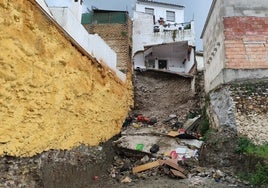 La vivienda derrumbada en Ardales por las precipitaciones.