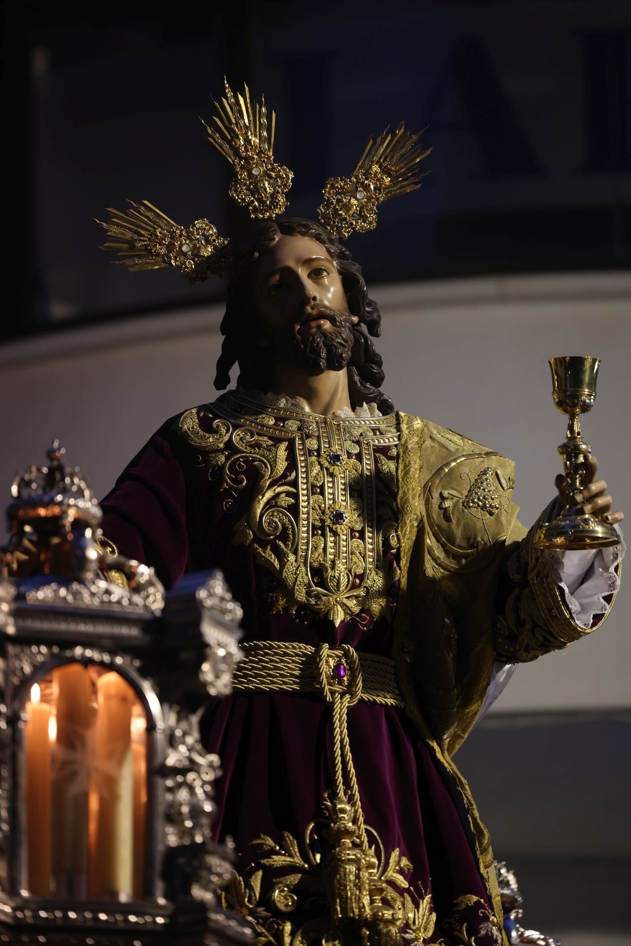 El vía crucis de la Agrupación de Cofradías de Málaga, en imágenes