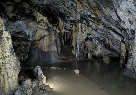 La Cueva de Ardales tras las fuertes lluvias.