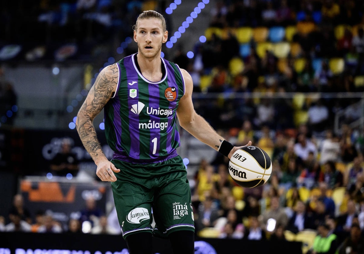 Osetkowski, durante la pasada Copa del Rey con el Unicaja.